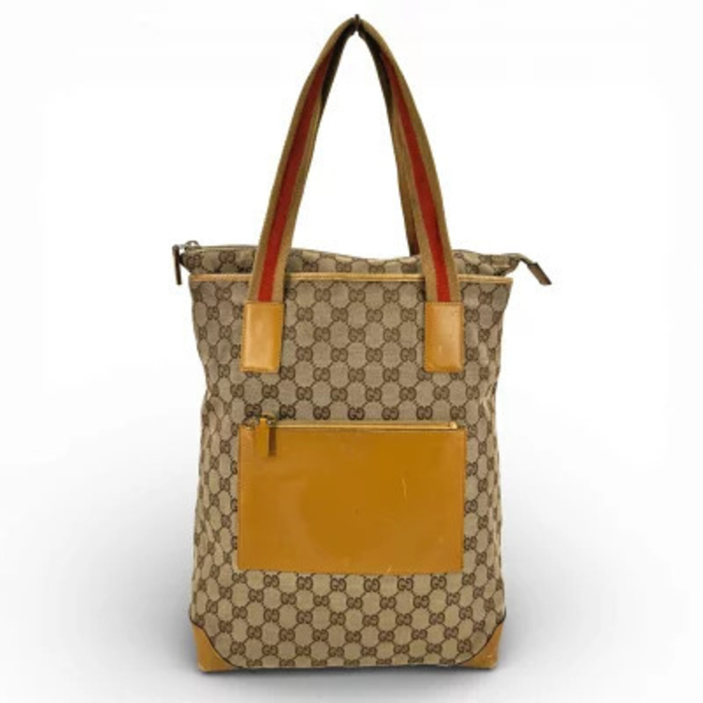 Gucci Abbey GG Canvas Shoulder Bag Tan